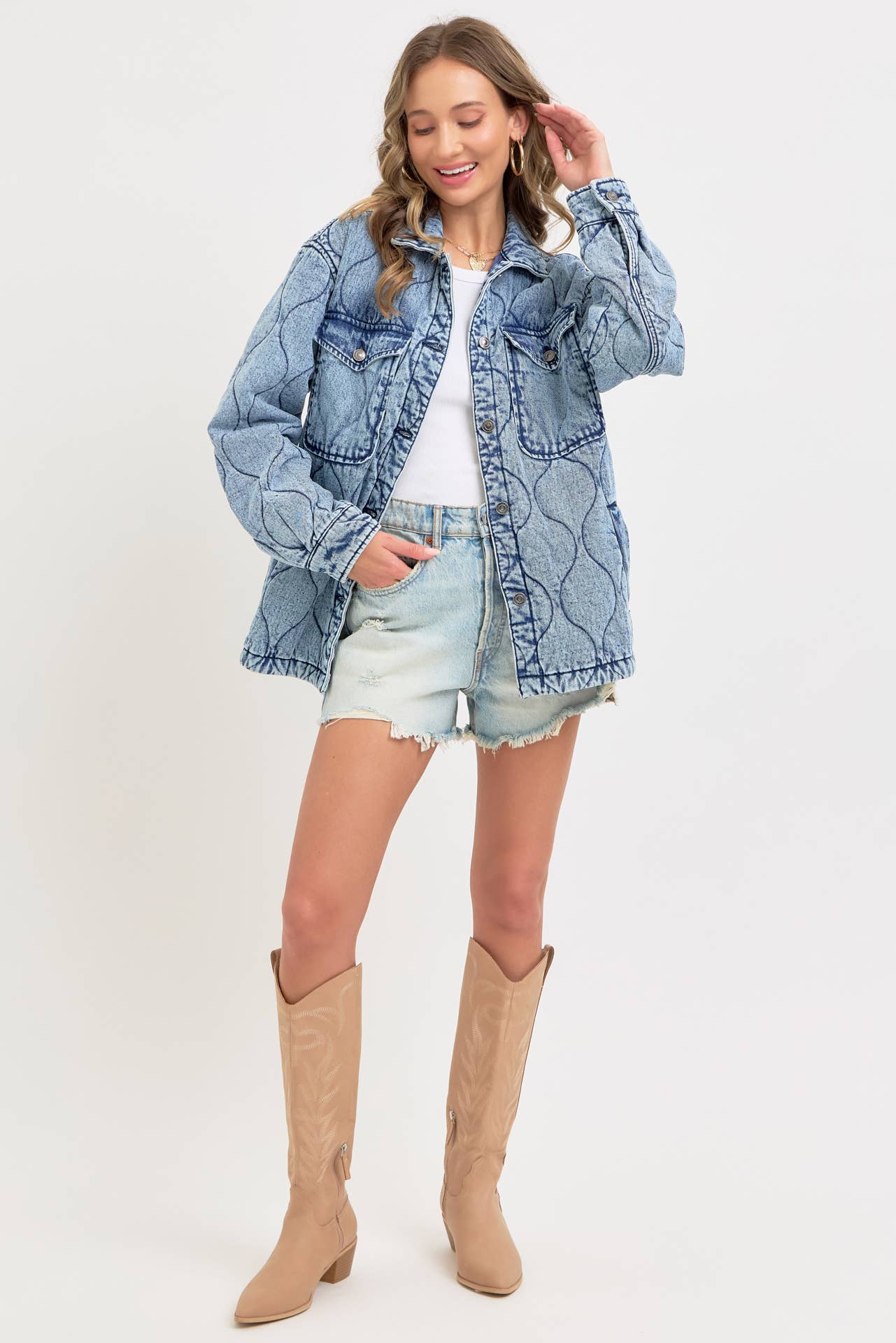 QUILTED DENIM JACKET