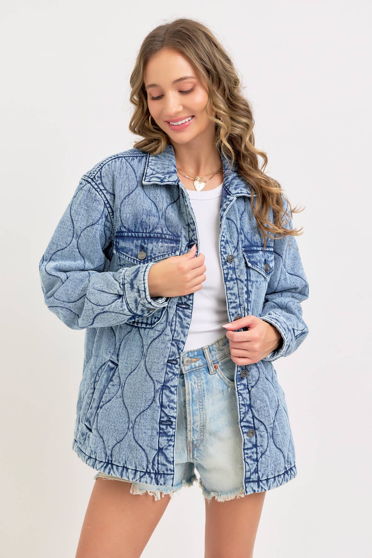 QUILTED DENIM JACKET