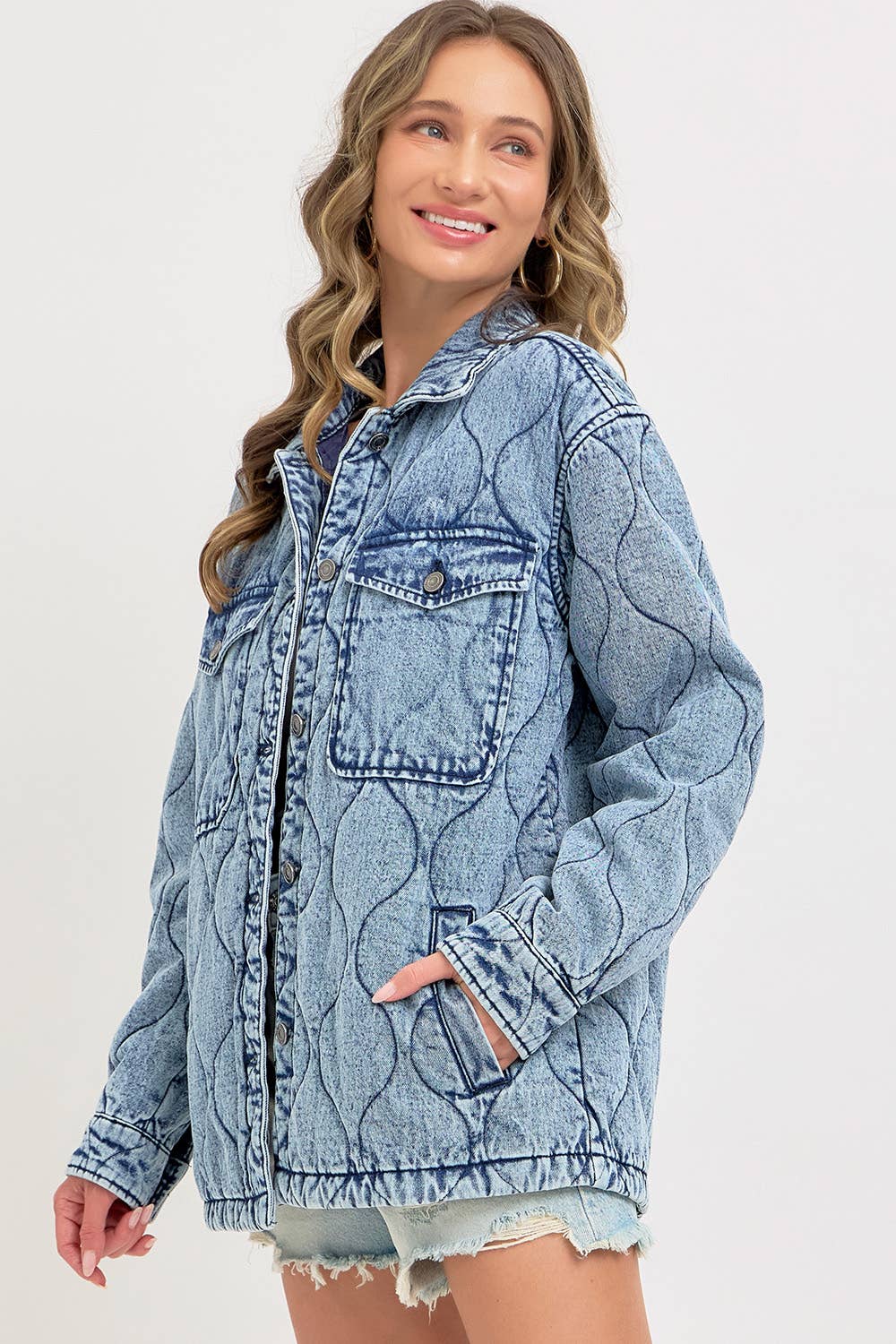 QUILTED DENIM JACKET
