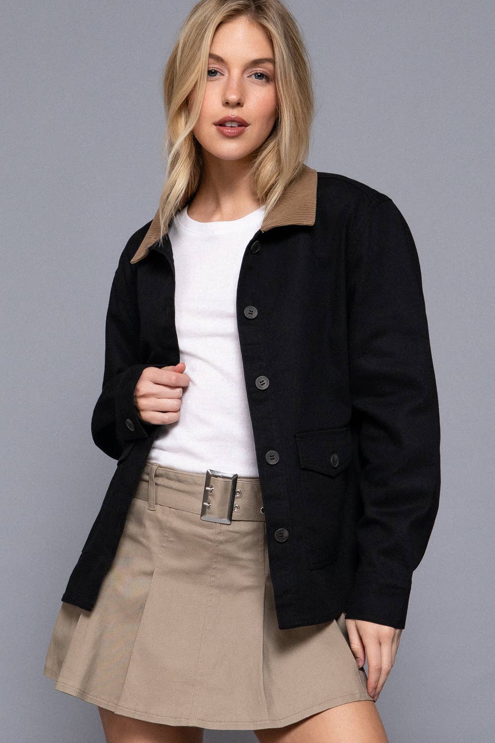 TWILL AND CORDUROY WORK JACKET
