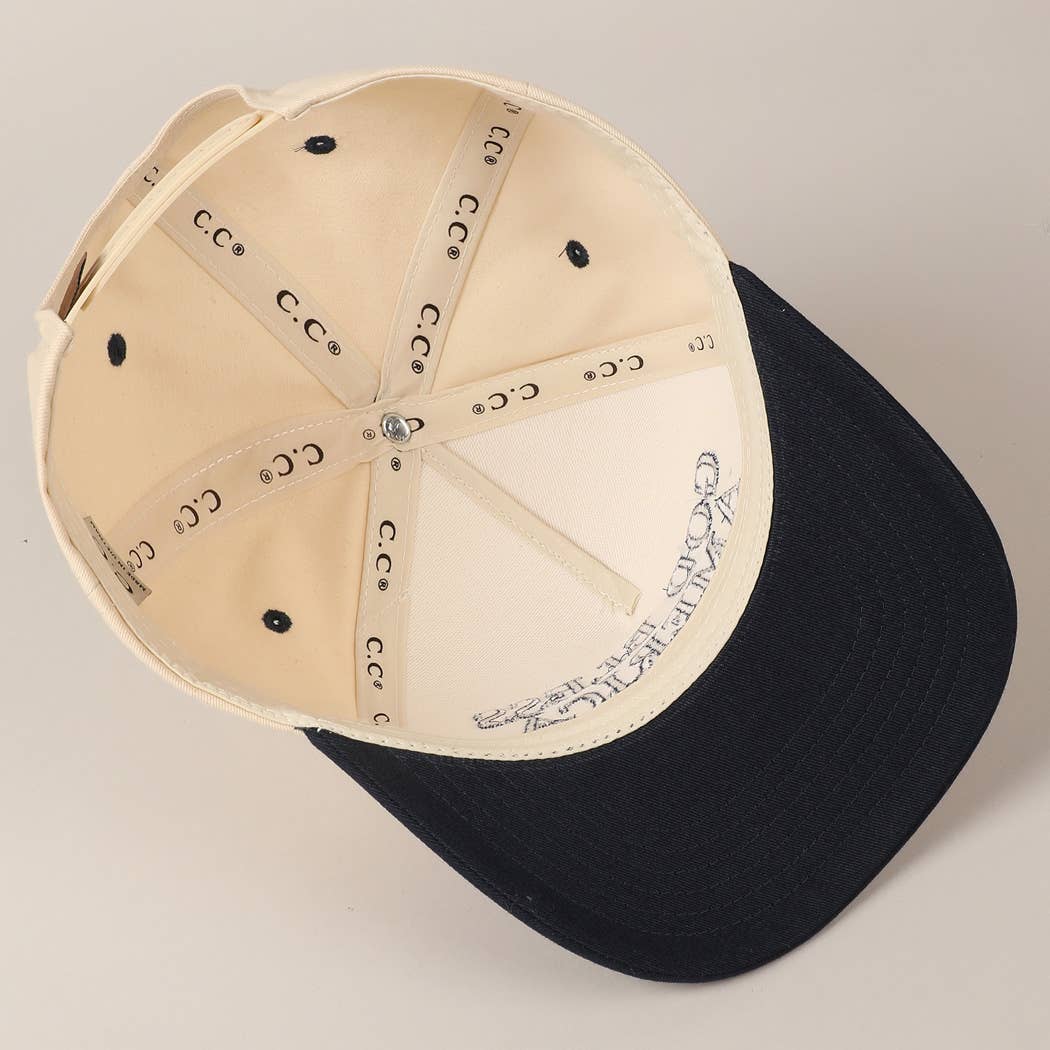 GOD BLESS AMERICA EMBROIDERED TWO TONE CAP