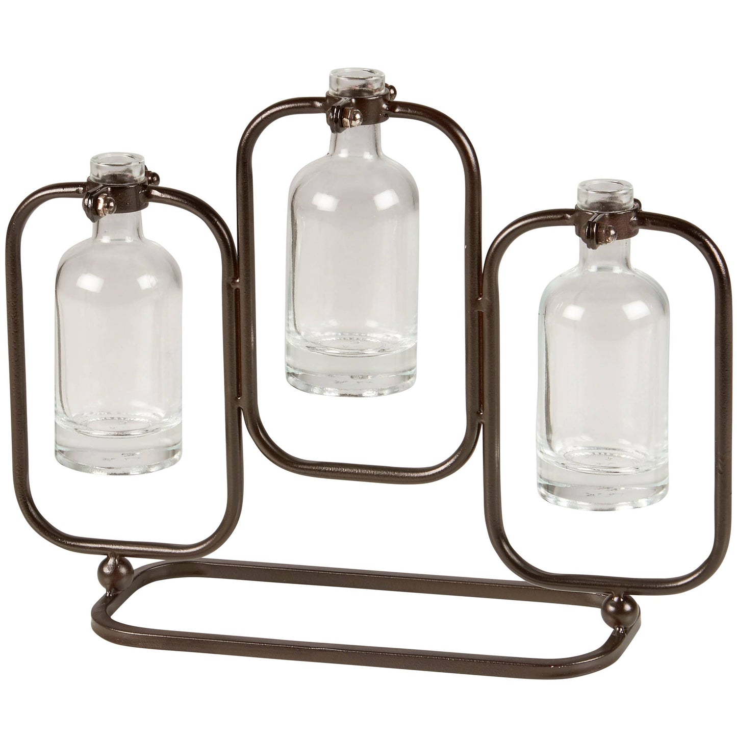 GLASS TRIO TEST TUBE VASE