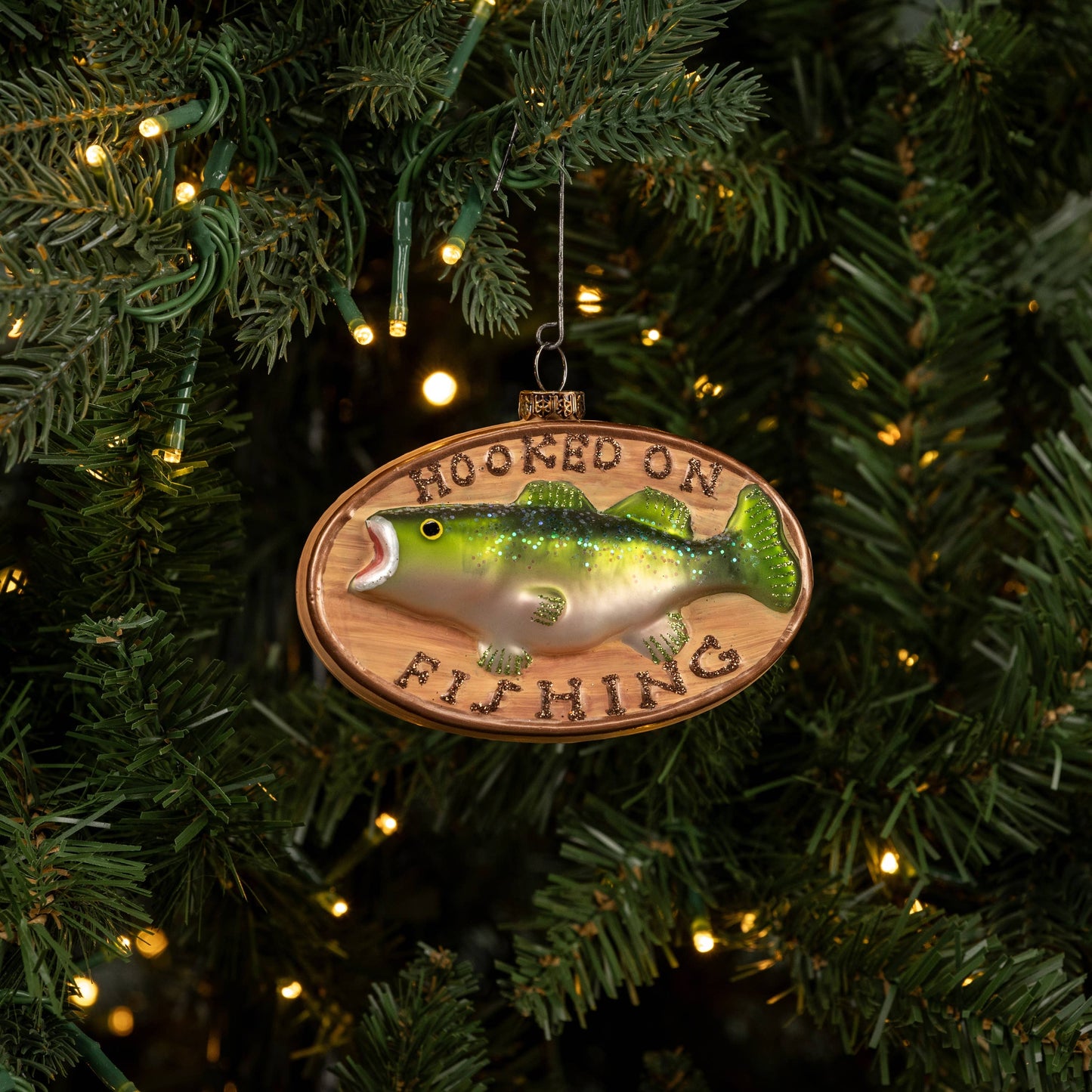 Ragon House - HOOKED ON FISHING ORNAMENT