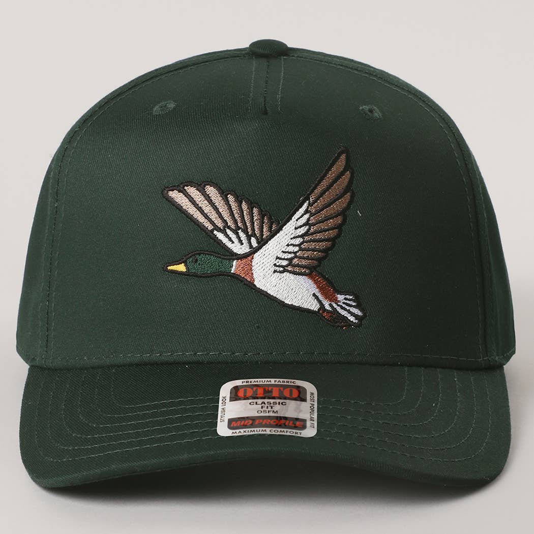 FLYING MALLARD GRAPHIC EMBROIDERED TRUCKER HAT