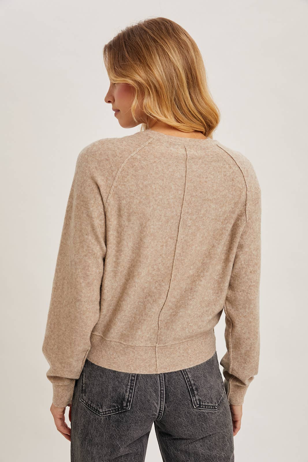 Bluivy - HALF-BUTTON HENLEY KNIT SWEATER: HUNTER GREEN / S