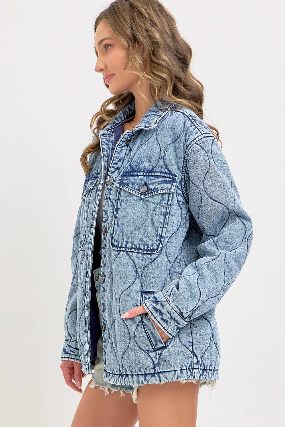 QUILTED DENIM JACKET