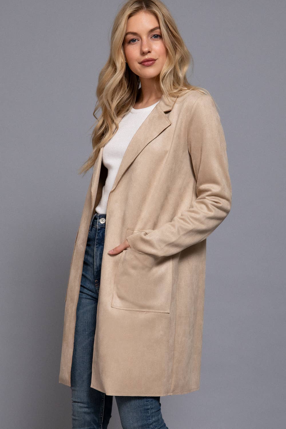 LARKE FAUX SUEDE JACKET