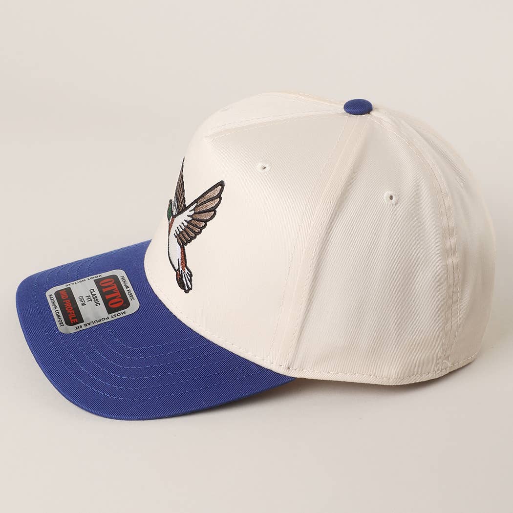 FLYING MALLARD GRAPHIC EMBROIDERED TRUCKER HAT