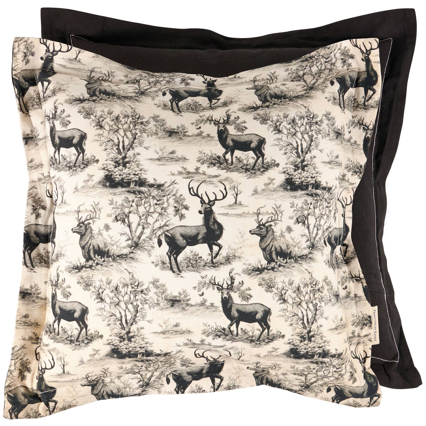 Primitives by Kathy - Deer Toile Pillow