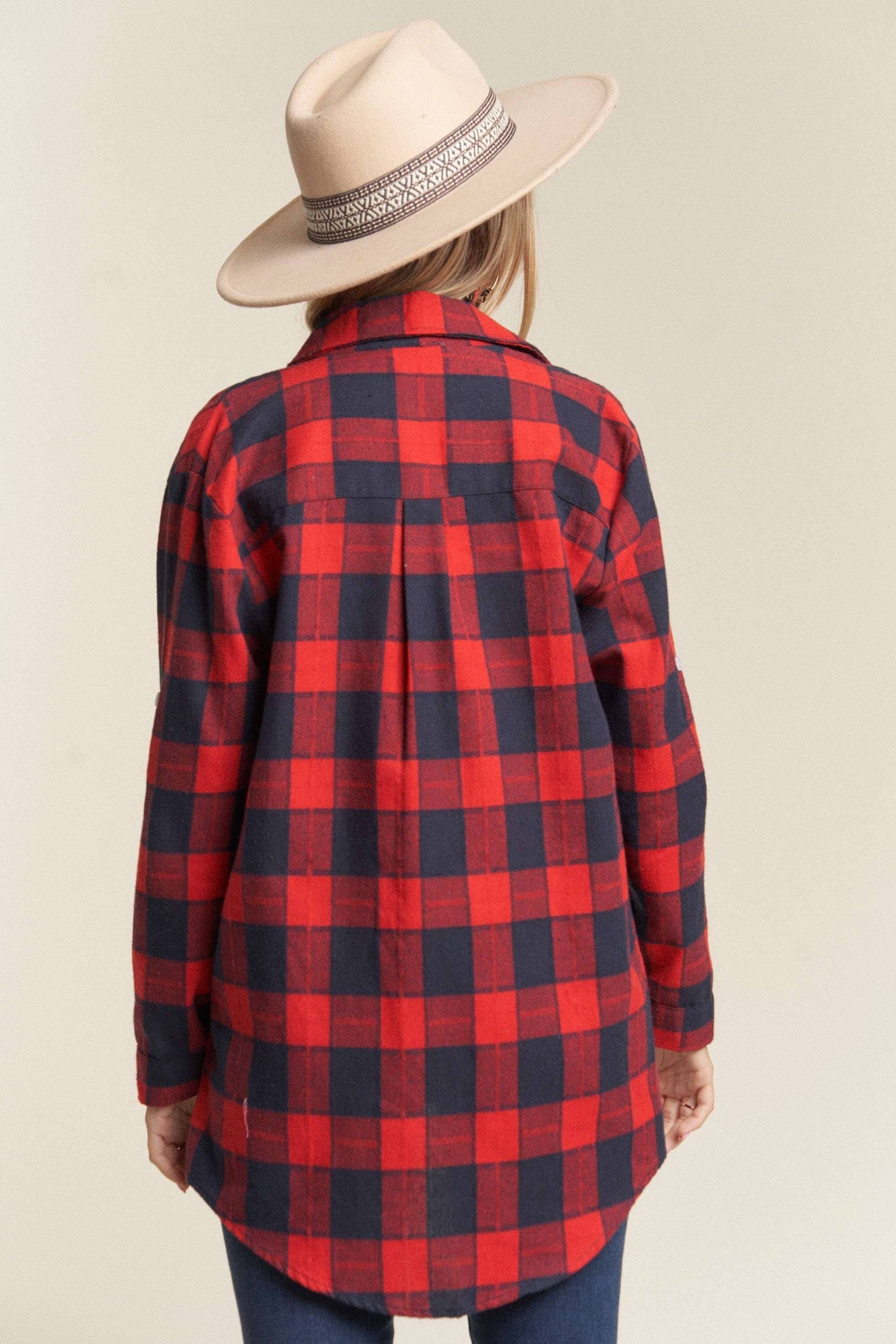 BUTTON DOWN PLAID SHIRT