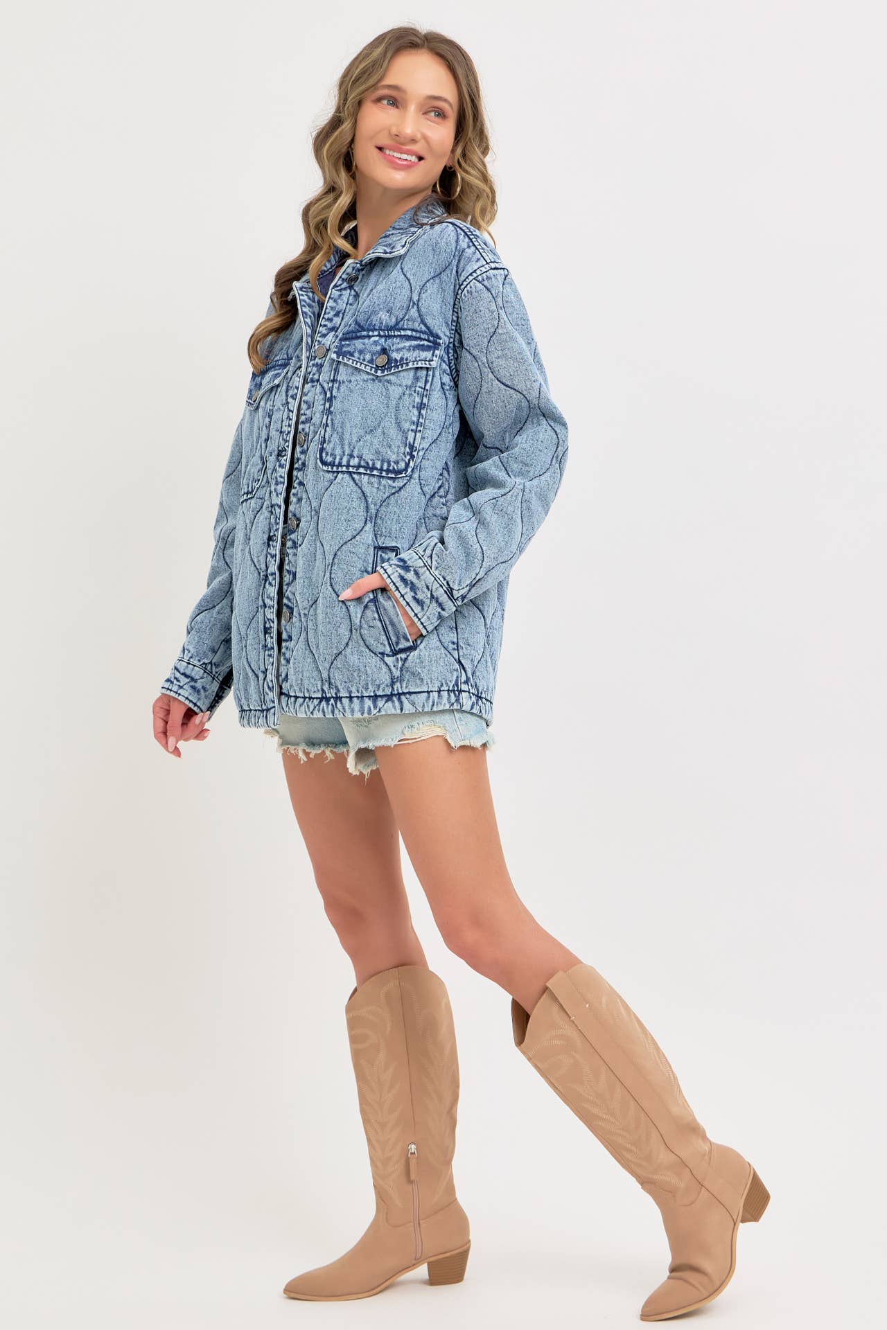 QUILTED DENIM JACKET