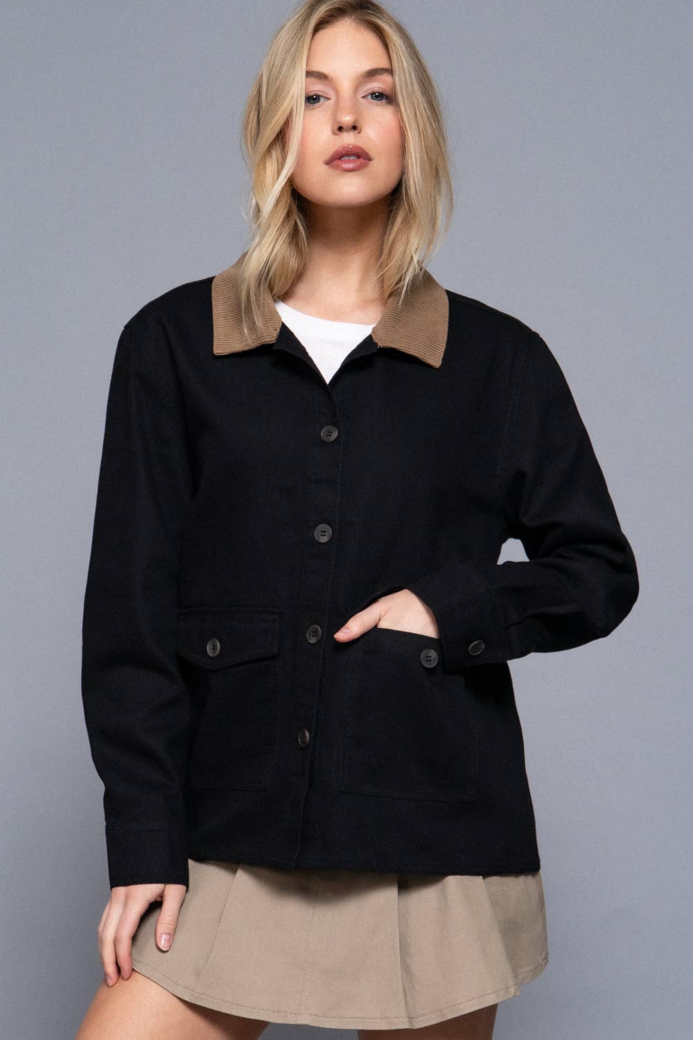 TWILL AND CORDUROY WORK JACKET