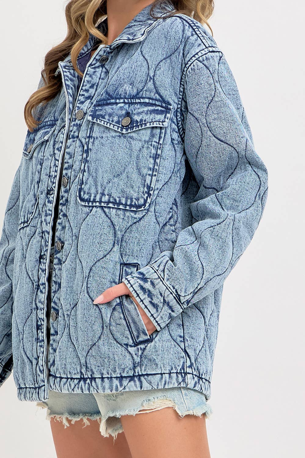 QUILTED DENIM JACKET
