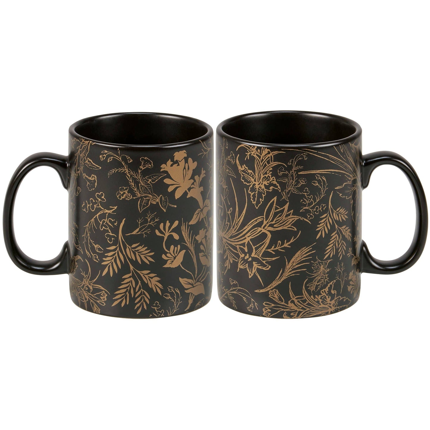 GOLD FLORAL MUG