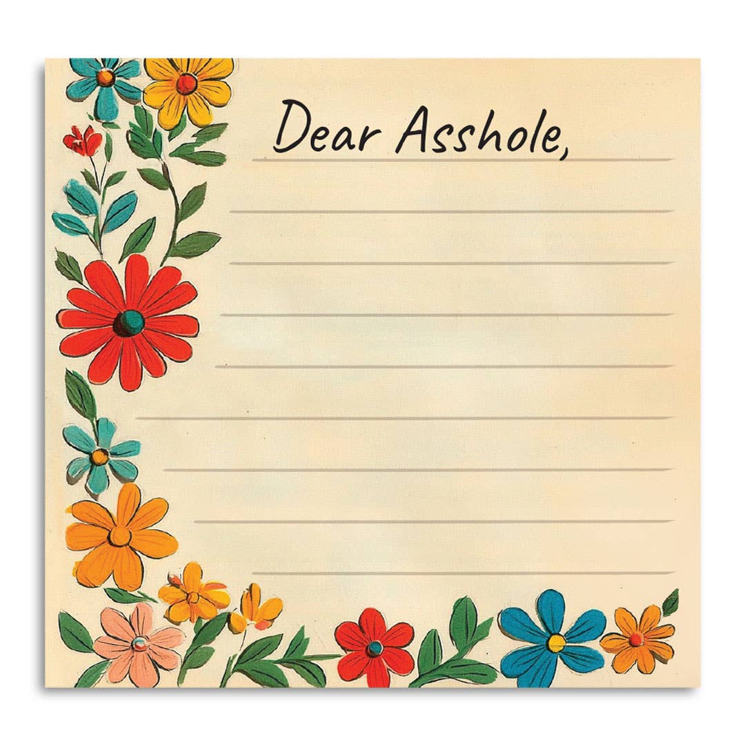 DEAR ASSHOLE STICKY NOTE PAD