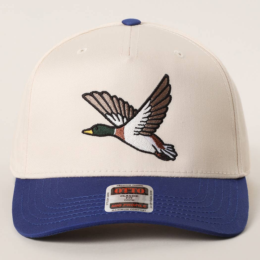 FLYING MALLARD GRAPHIC EMBROIDERED TRUCKER HAT
