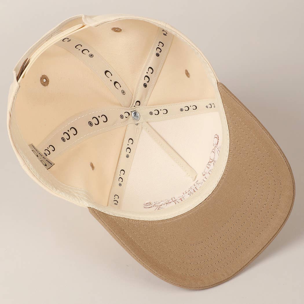 GOD BLESS AMERICA EMBROIDERED TWO TONE CAP