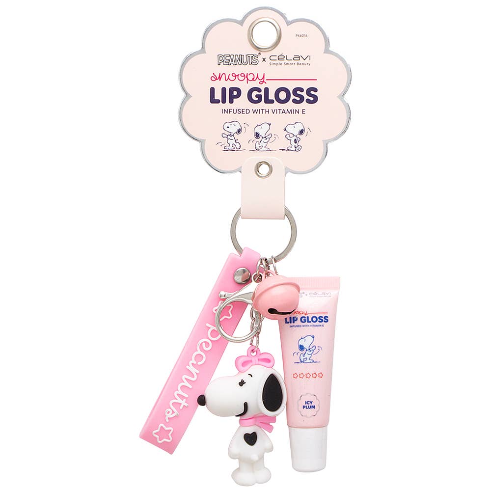 CELAVI X PEANUTS SNOOPY LIP GLOSS KEYCHAIN