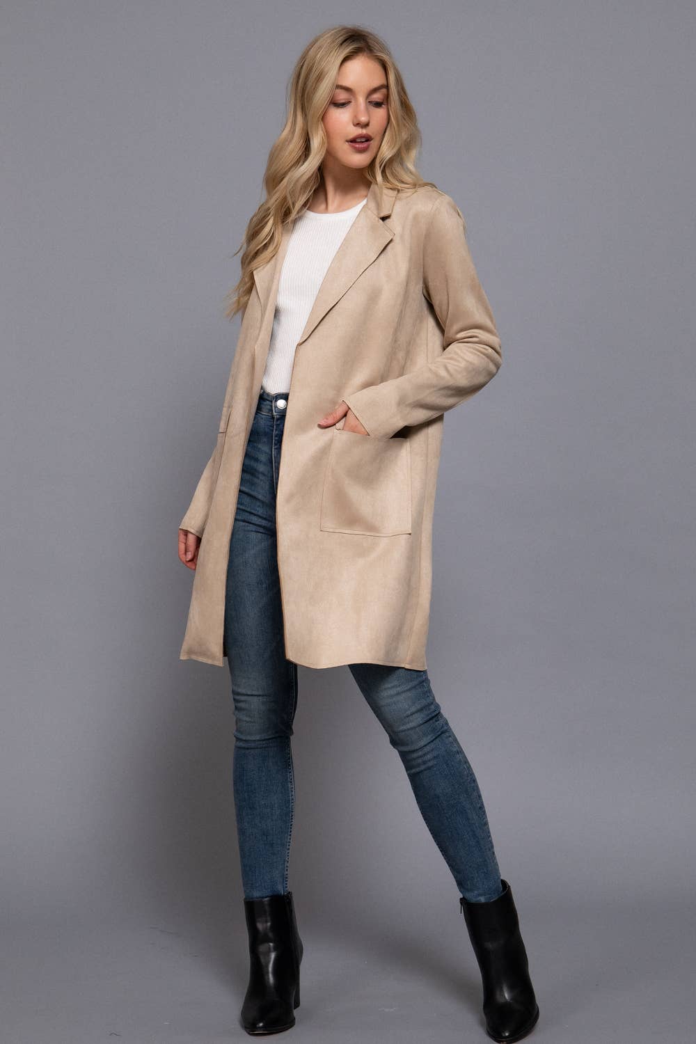LARKE FAUX SUEDE JACKET