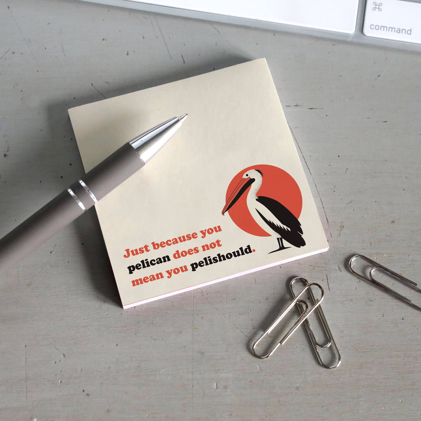 JUST BECAUSE YOU PELICAN DOES NOT MEAN YOU PELISHOULD STICKY NOTES