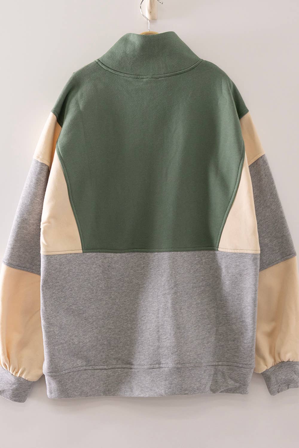 Colorblock Half Snap Sweatshirt