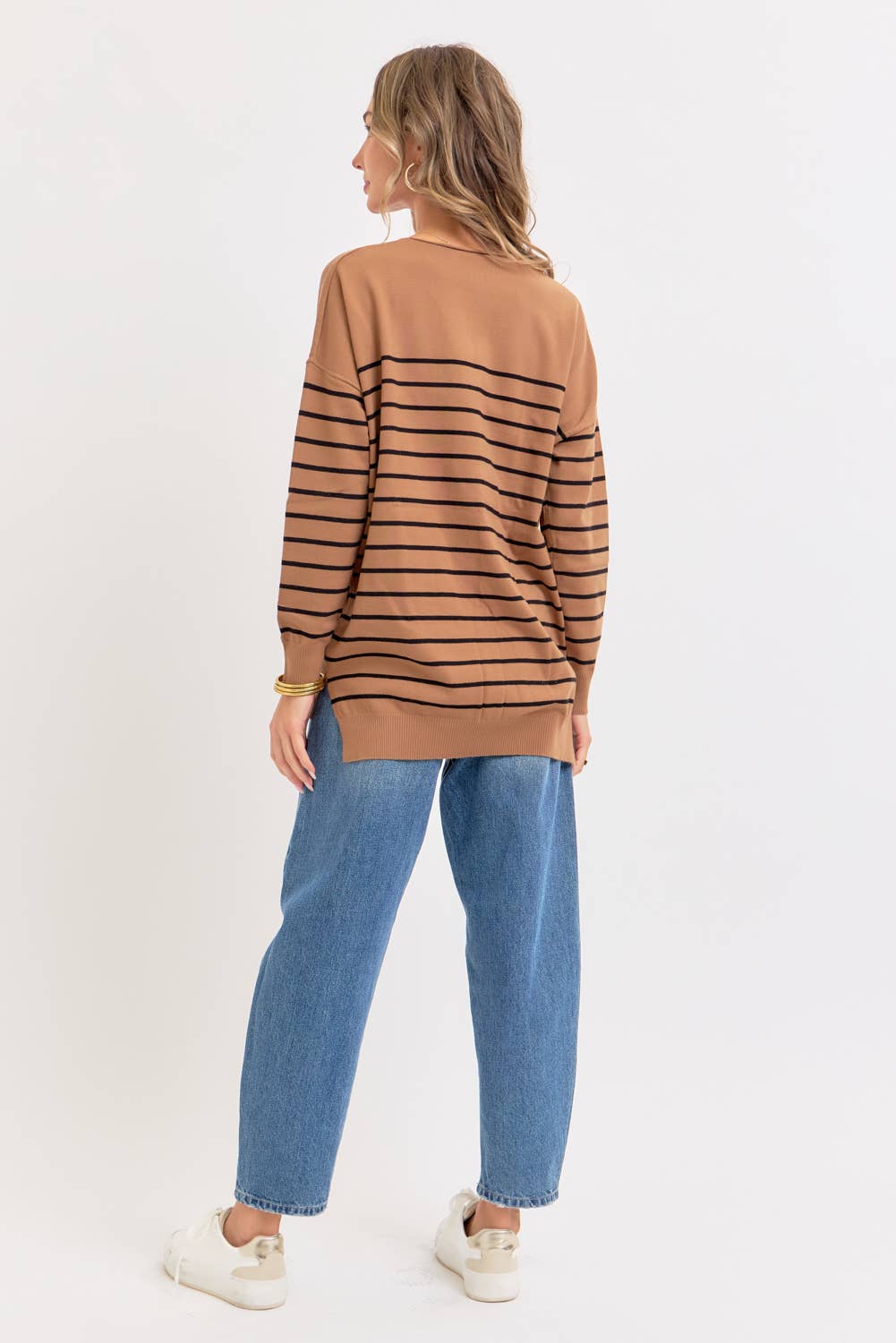 EVERYDAY CASUAL STRIPED KNIT TOP