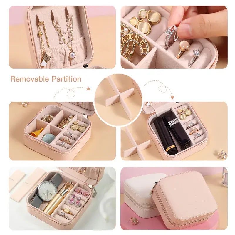 TRAVEL LEATHER JEWELRY CASE