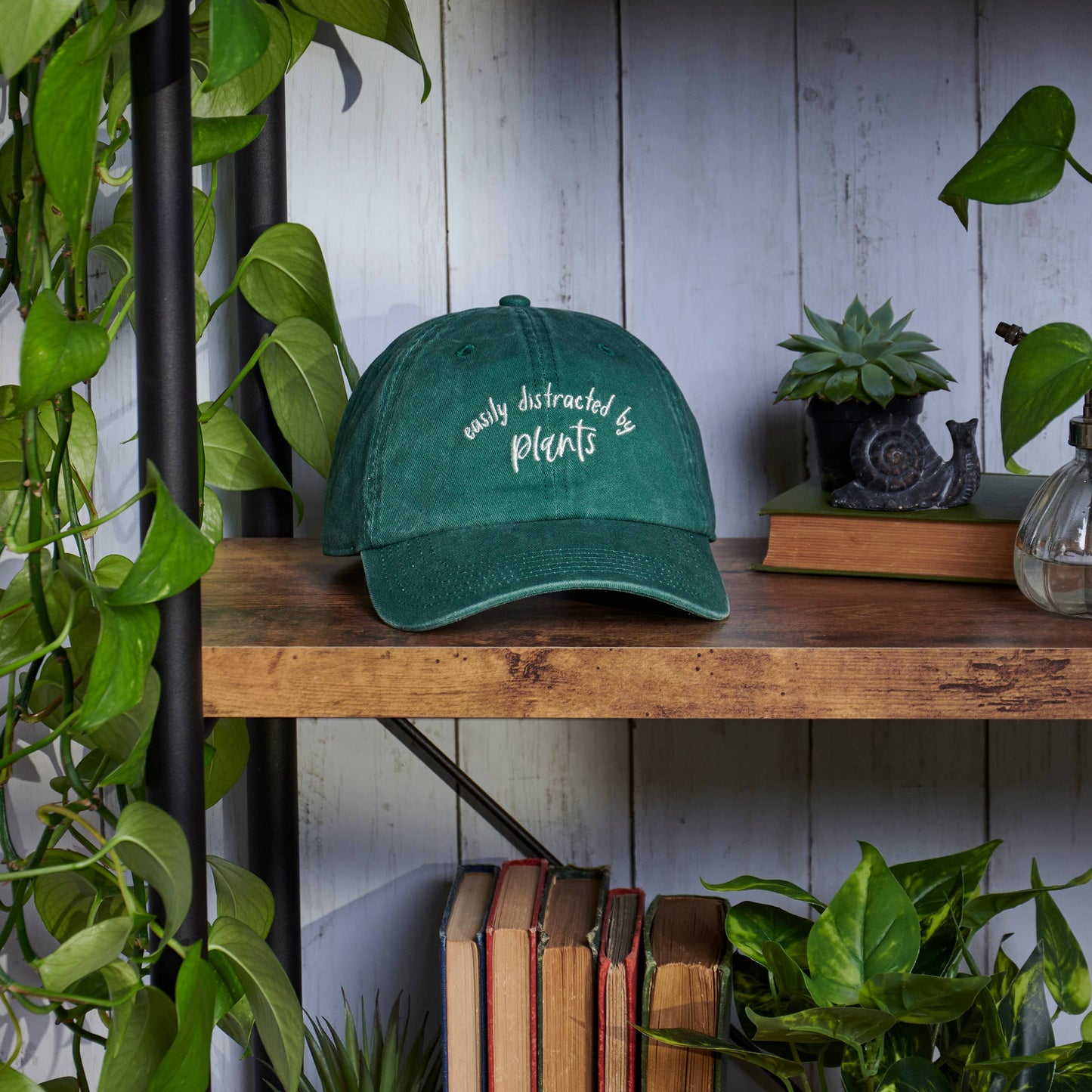 DISTRACTED BY PLANT BASEBALL CAP