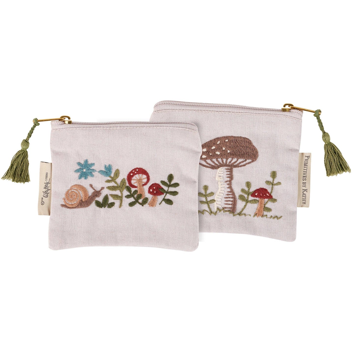 SNAIL + MUSHROOM ZIPPER WALLET