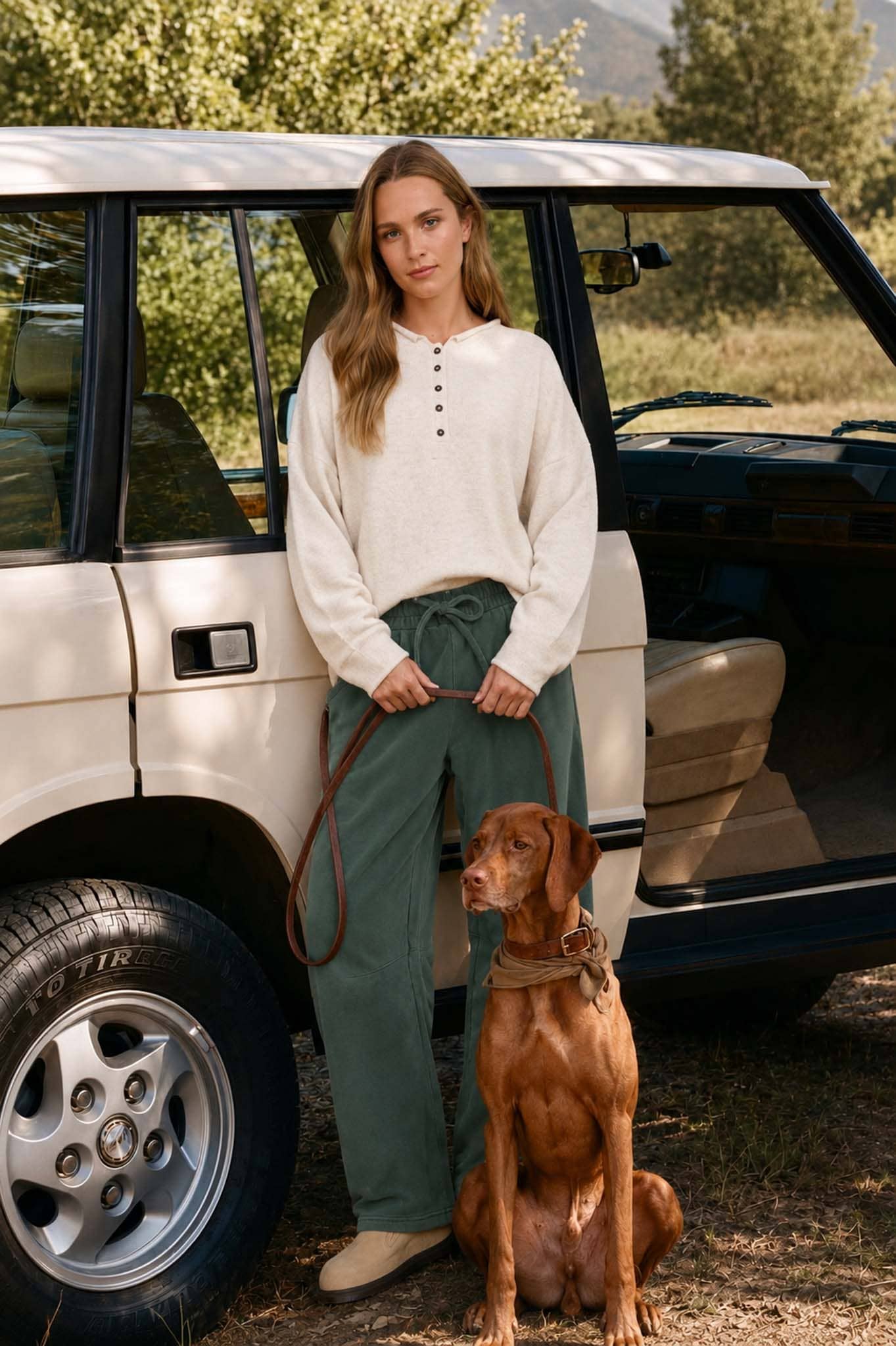 SMOCKED WAIST DRAWSTRING BARREL LEG SWEATPANTS