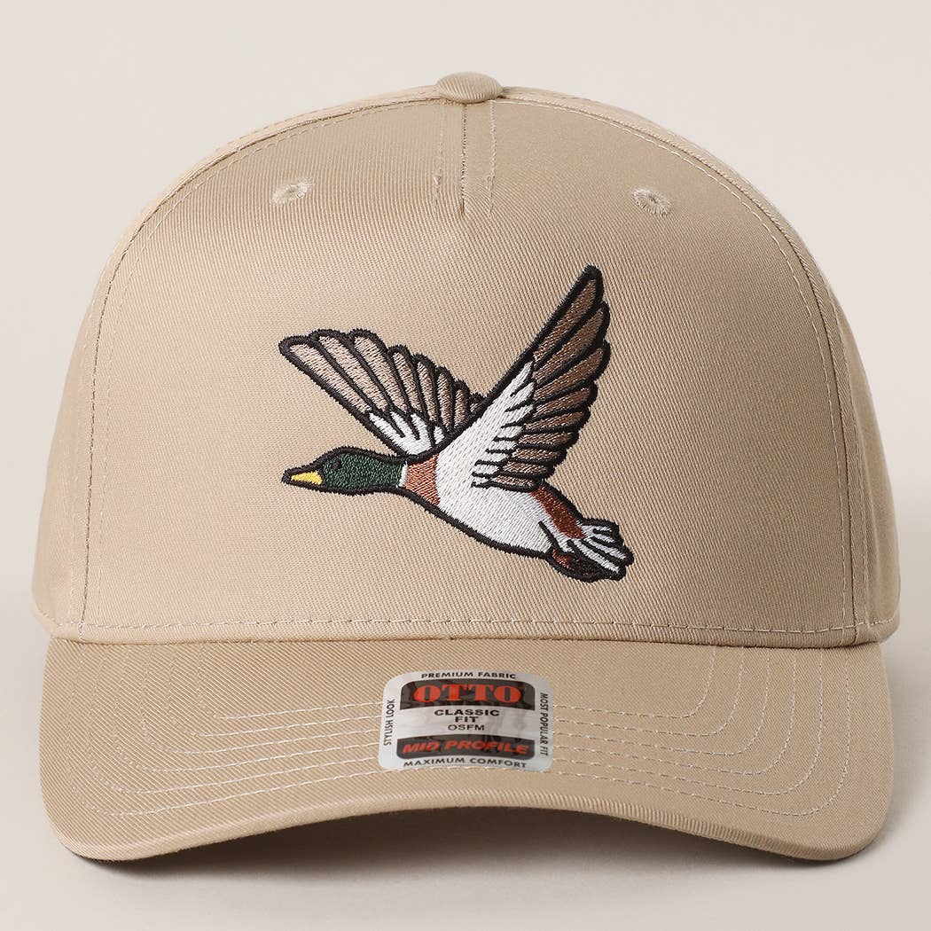 FLYING MALLARD GRAPHIC EMBROIDERED TRUCKER HAT