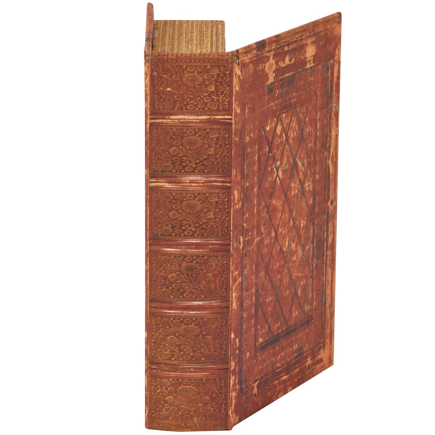 BROWN LATTICE BOOK BOX