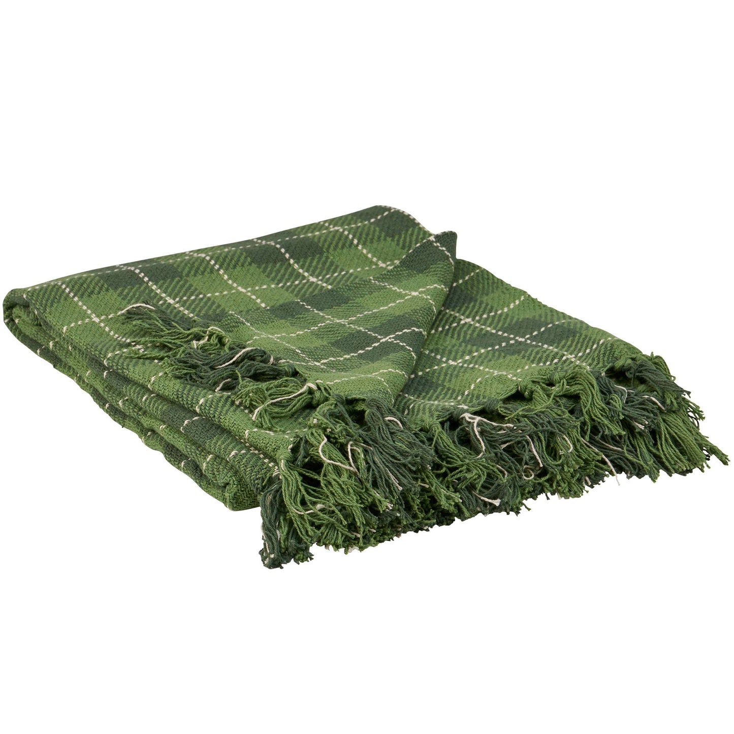 Primitives by Kathy - Green Tartan Throw