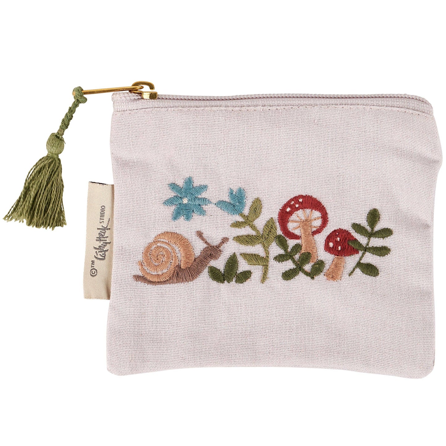 SNAIL + MUSHROOM ZIPPER WALLET