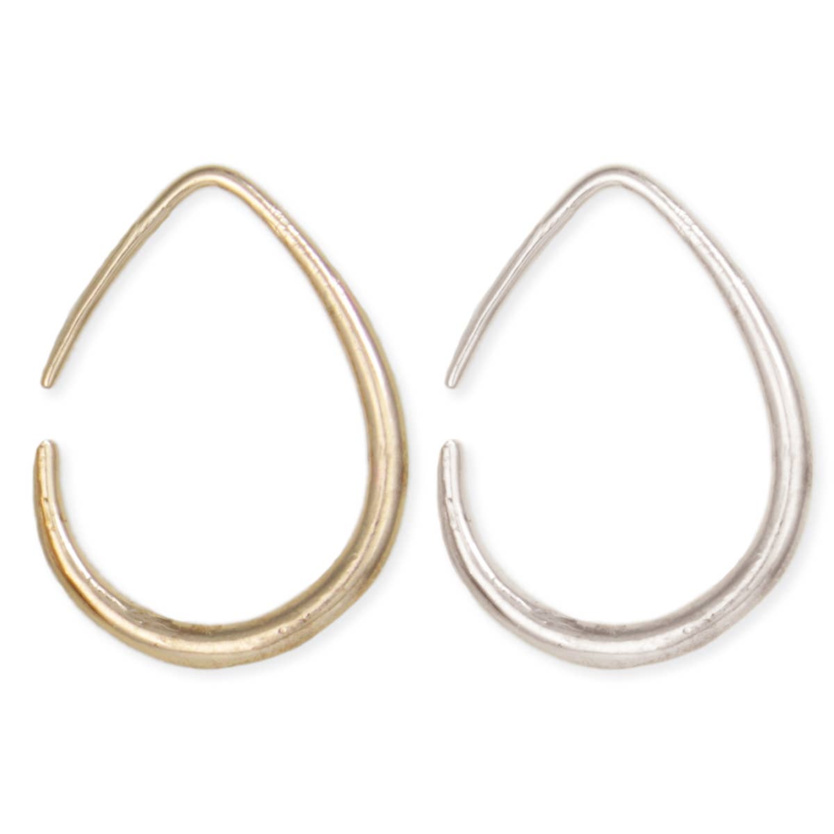 ZAD - Modern Lines Oval Hoop Earrings