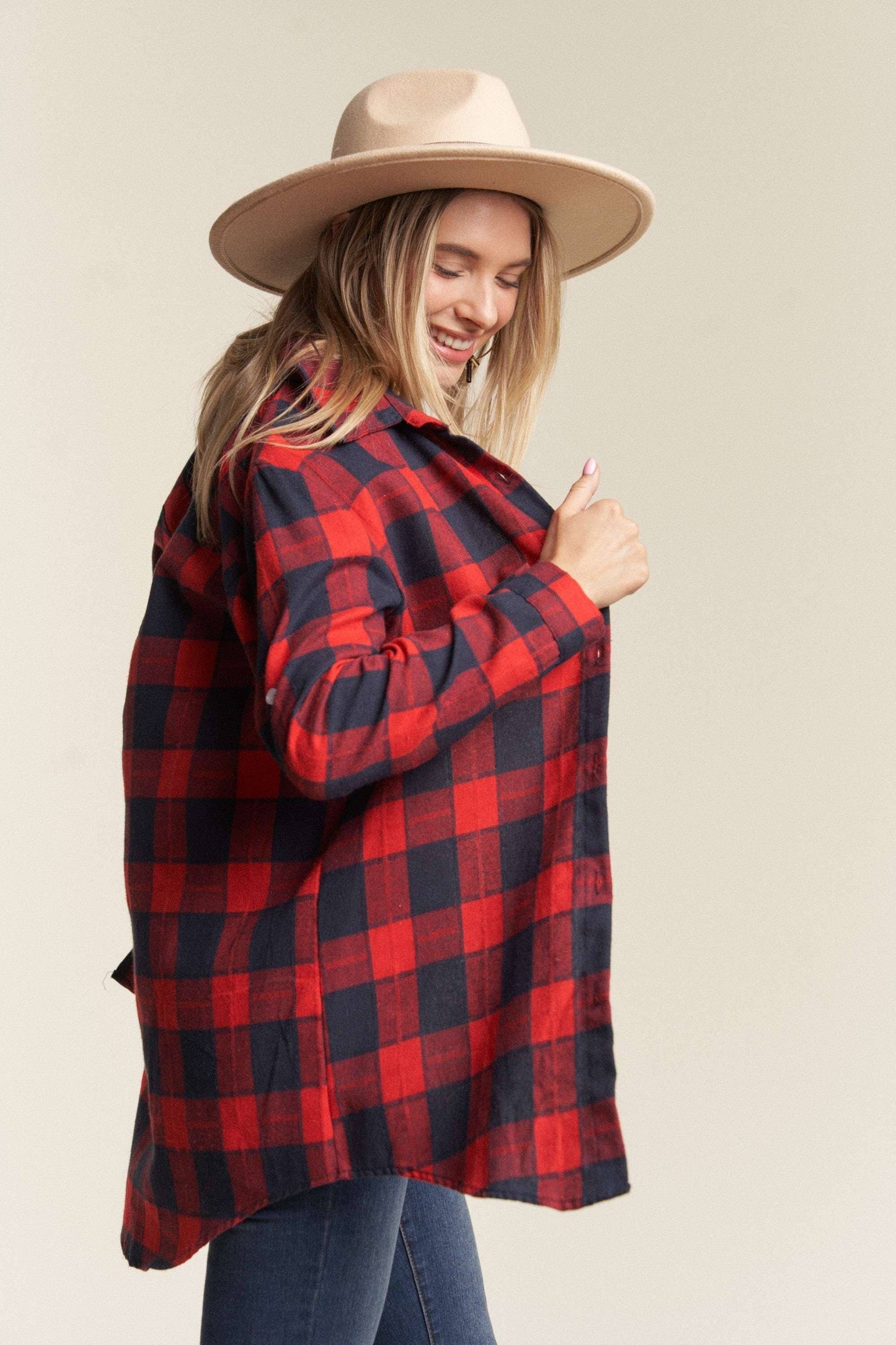 BUTTON DOWN PLAID SHIRT
