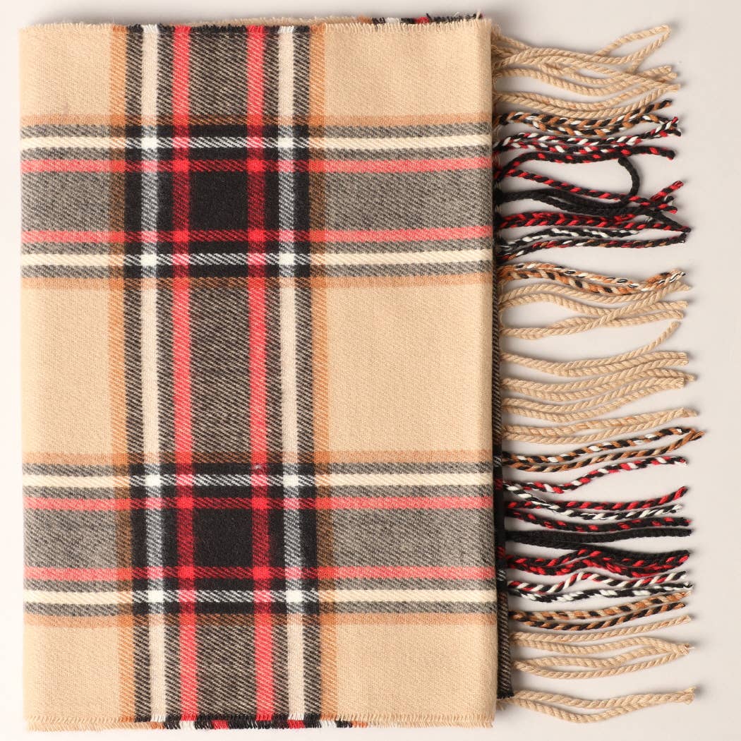 MULTI CASHMERE FEEL PLAID PATTERN