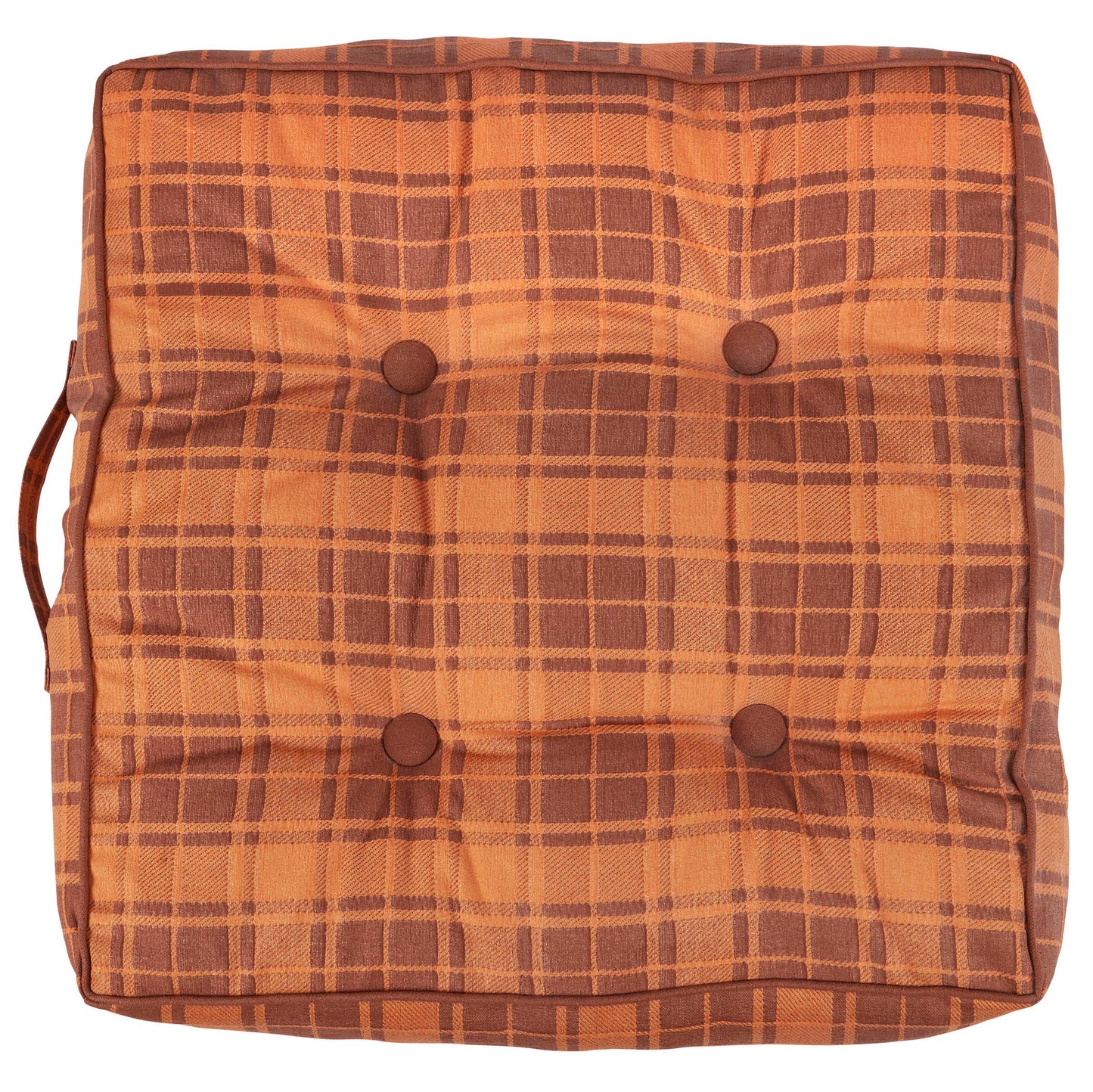Primitives by Kathy - Orange Tartan Floor Pillow