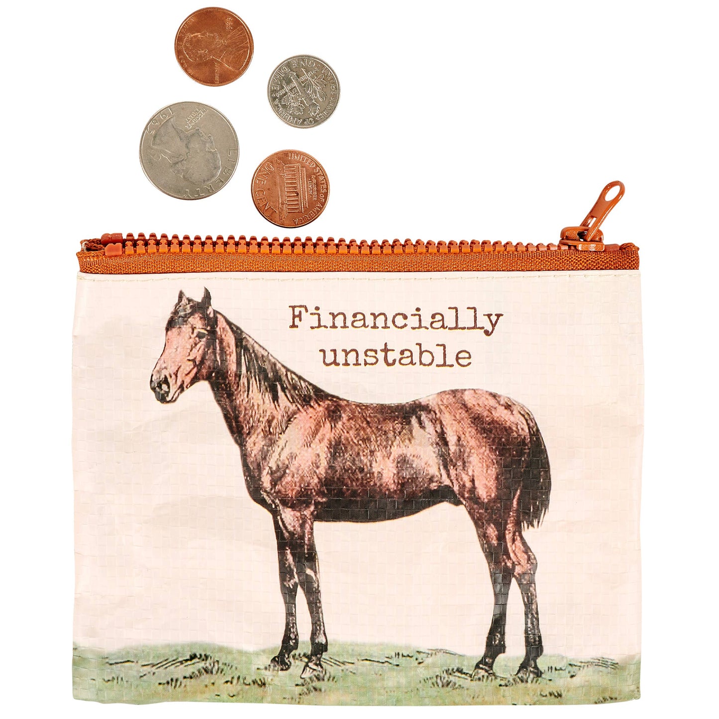 FINANCIALLY UNSTABLE ZIPPER WALLET