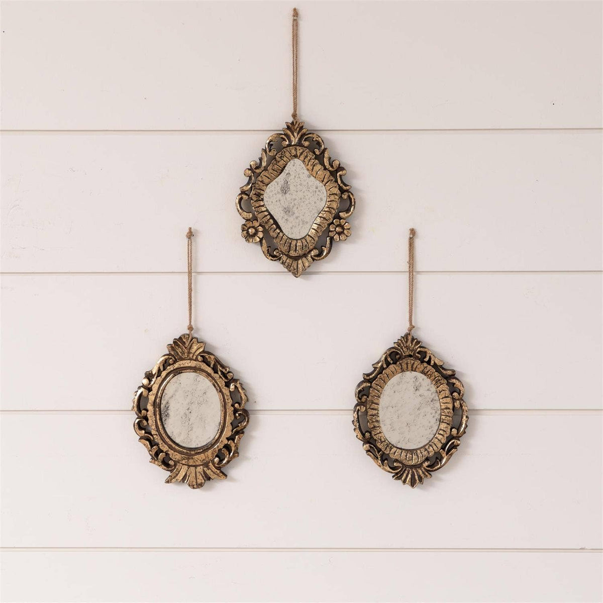 Audrey's Home & Gift - Mini Antiqued Mirrors (Pk/03 Ast)