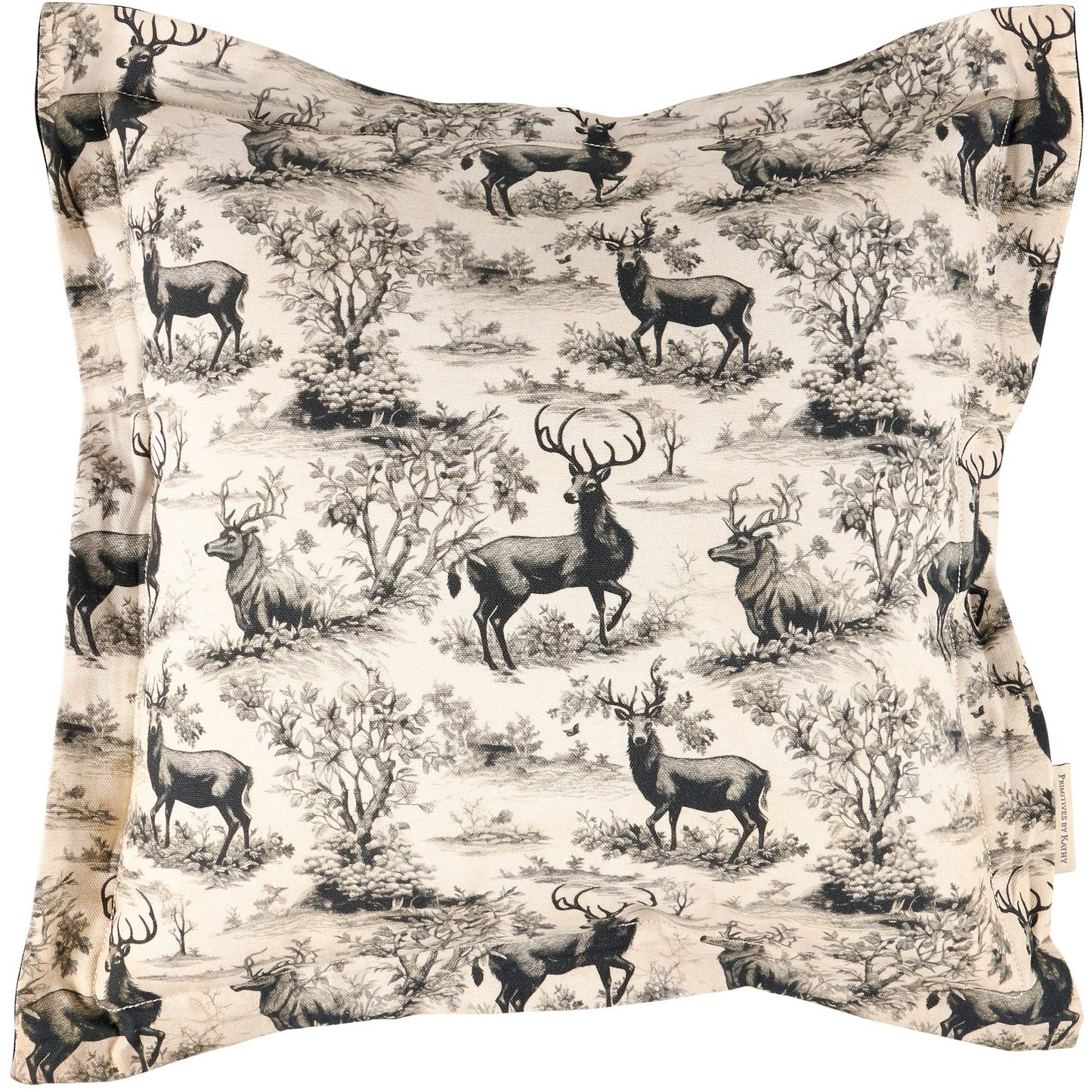 Primitives by Kathy - Deer Toile Pillow