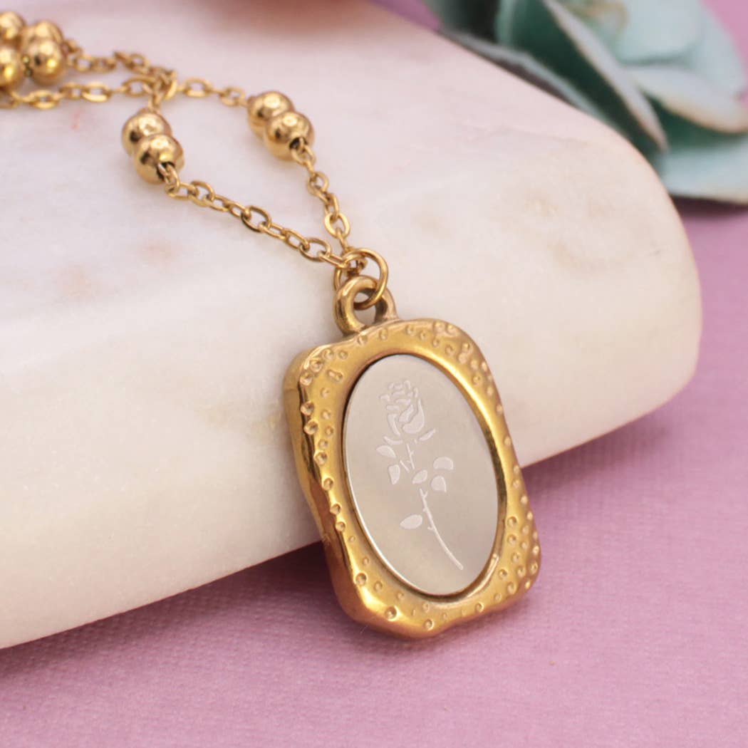 ZAD - Secret Rose Gold Mirror Necklace