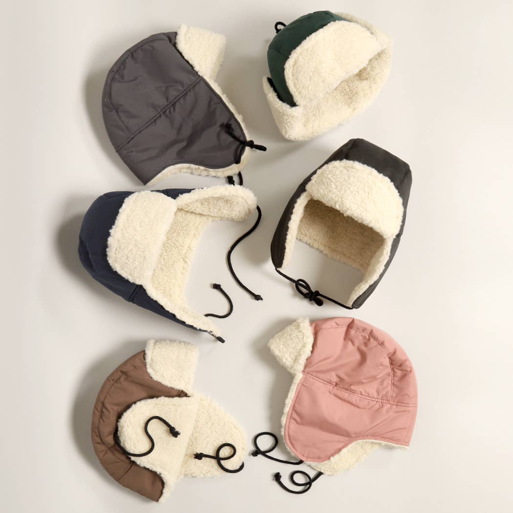WARM SHERPA WINTER TRAPPER HAT