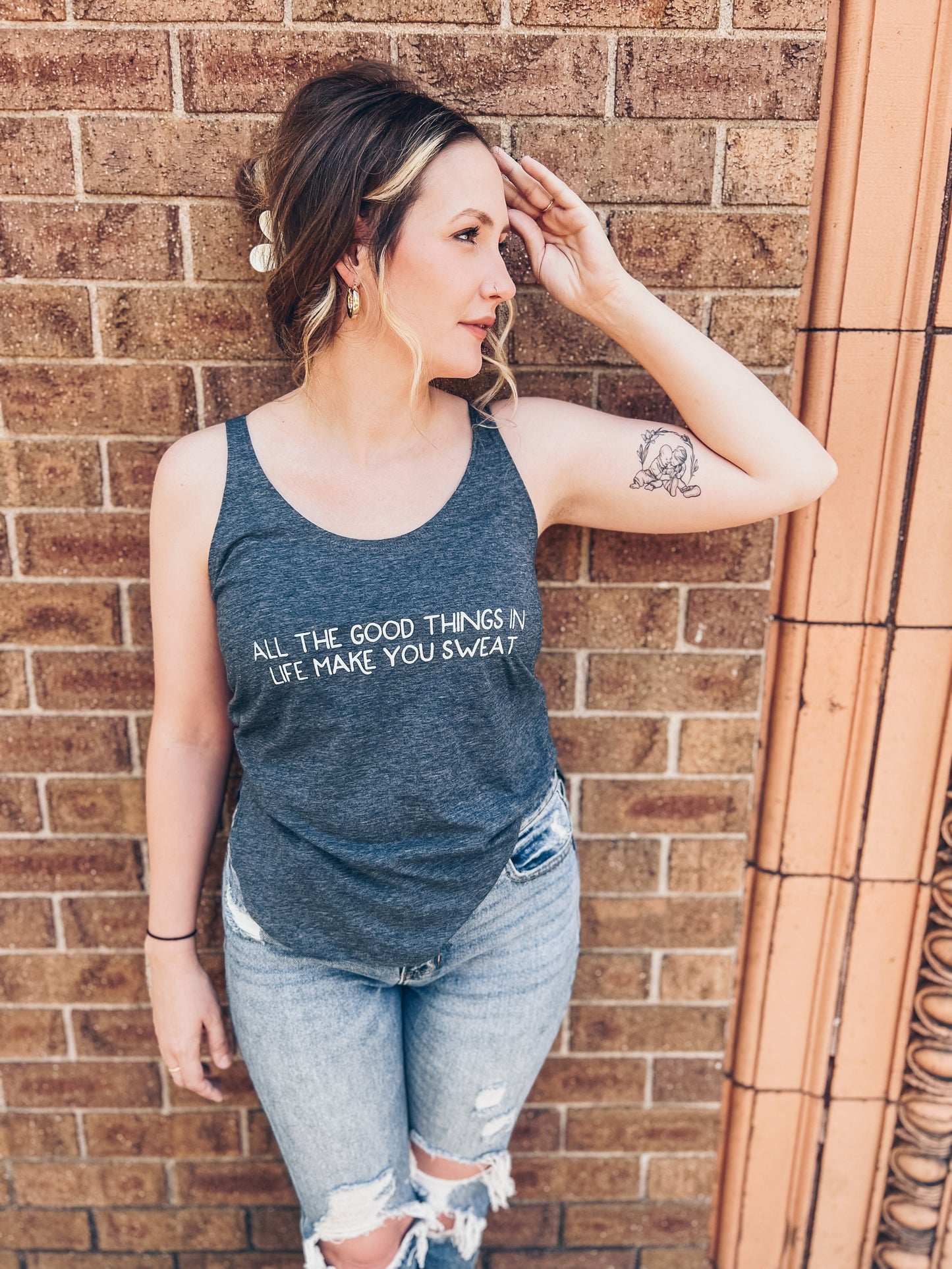 ALL THE GOOD THINGS IN LIFE MAKE YOU SWEAT TANK