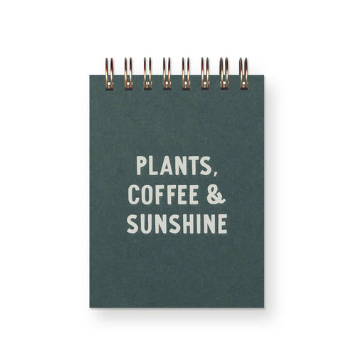 Plants, Coffee & Sunshine Mini Jotter Notebook