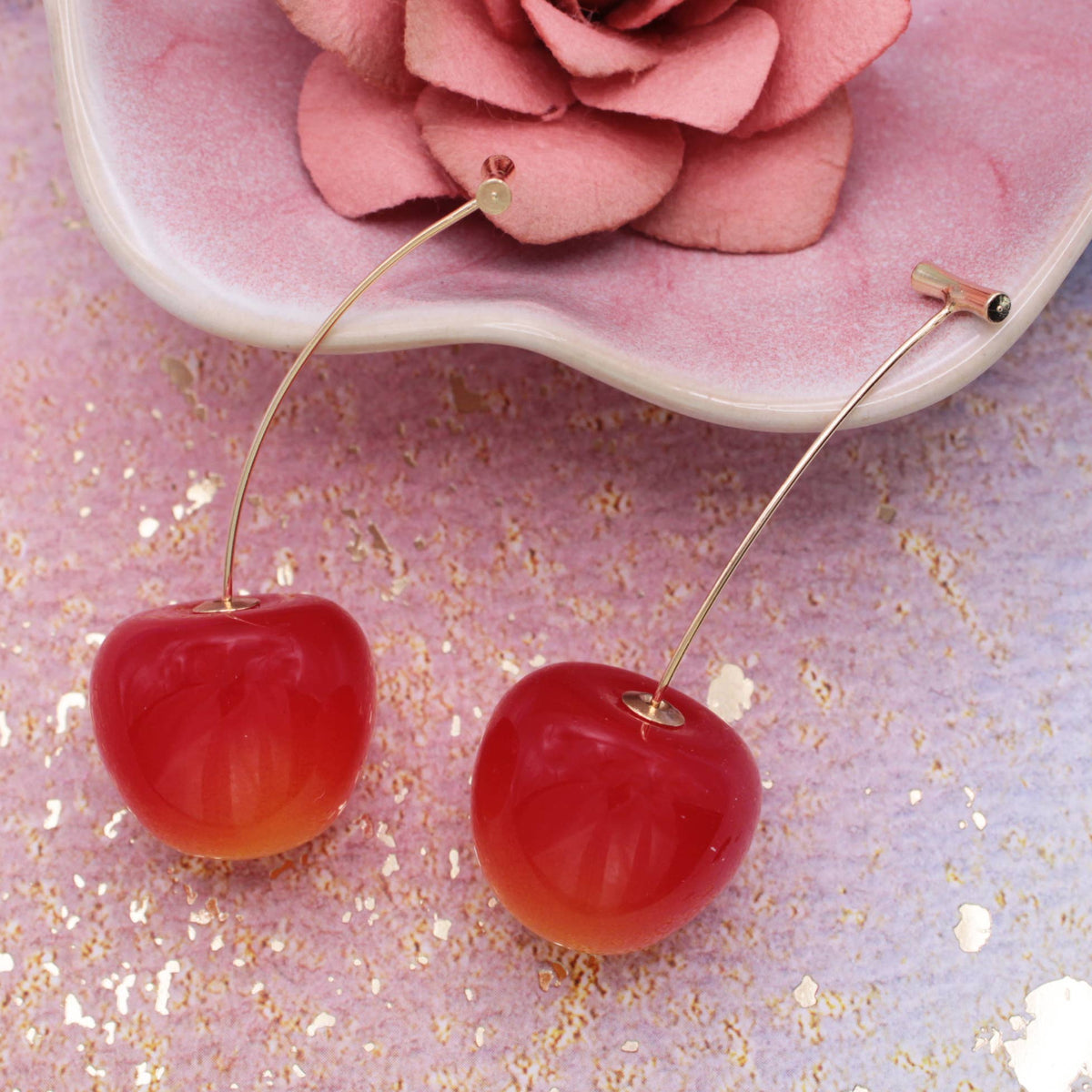 ZAD - Cherry, Cherry Nice! Resin Cherry Drop Earrings