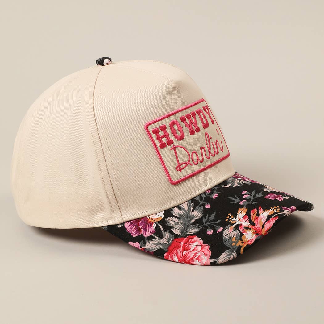 HOWDY DARLIN' EMBROIDERY PATCH FLORAK TWO-TONE HAT