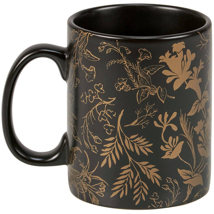 GOLD FLORAL MUG