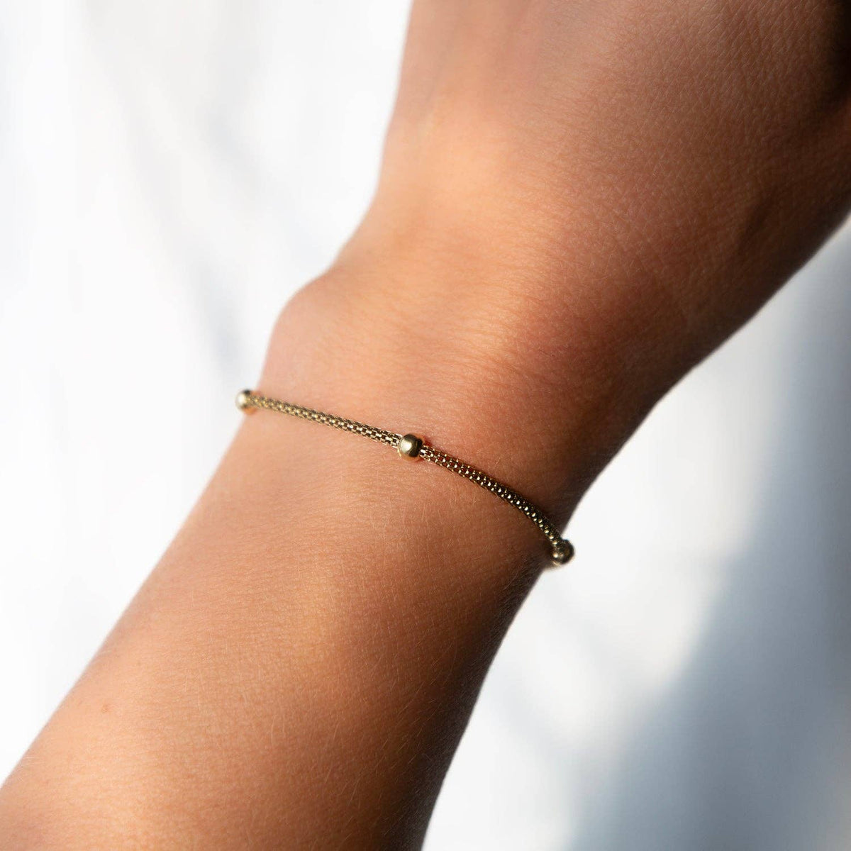 Lenny & Eva - Gilded Chain Bracelets | CLEARANCE: Wide Herringbone