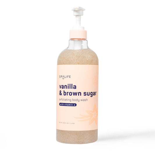 VANILLA & BROWN SUGAR EXFOLIATING BODY WASH WITH VITAMIN E